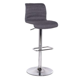 An Image of Vigo Bar Stool Grey Fabric Grey