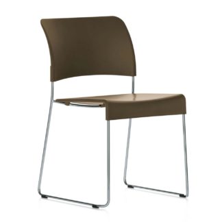 An Image of Vitra Sim Chair Jasper Morrison 40 Chocolate