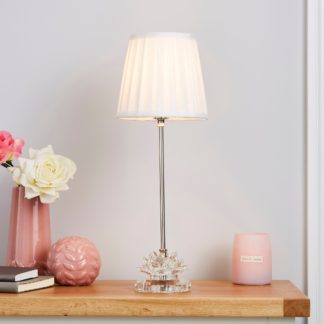 An Image of Dorma Cassali Lotus Flower Table Lamp White