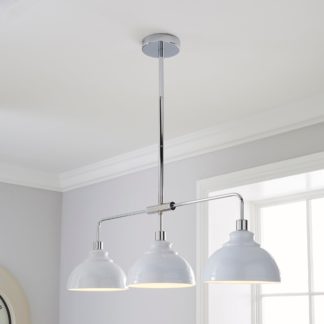 An Image of Galley 3 Light Bar White Diner Ceiling Fitting White