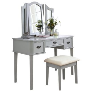 An Image of Bella Dressing Table Set Grey