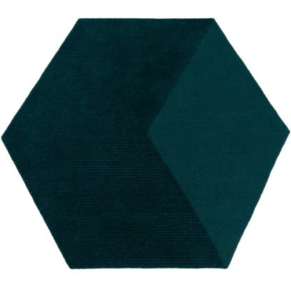 An Image of Rebel Wool Hexagon Rug Yellow