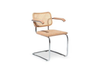 An Image of Knoll Cesca Armchair New Edition Light Beech