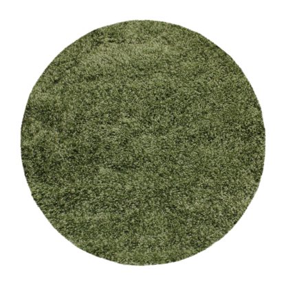 An Image of Slumber Shaggy Circle Rug Natural