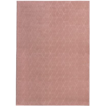 An Image of Supersoft Geo Rug Blush