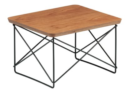 An Image of Vitra Eames Occasional Table LTR American Cherry Veneer Basic Dark Base