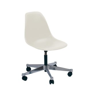 An Image of Vitra Eames PSCC Office Chair 04 White Polished