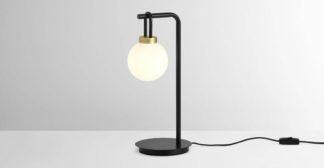 An Image of Nyro Table Lamp, Black & Antique Brass