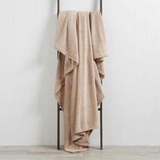 An Image of Seriously Soft 180cm x 230cm Throw Light Brown / Natural