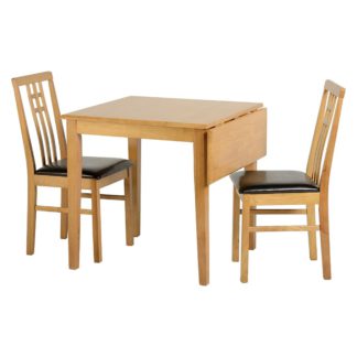 An Image of Vienna Flip Top Dining Table Set Natural
