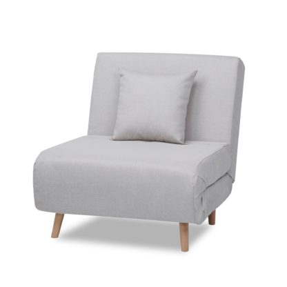 An Image of Macy Fabric Pebble Chair Bed Grey