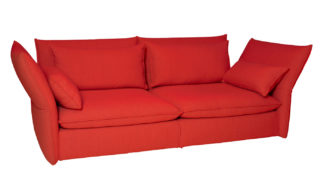 An Image of Vitra Mariposa 2 1/2 Seater Sofa In Credo Red Chilli