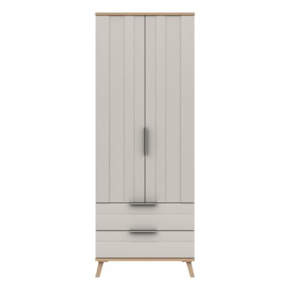 An Image of Murray 2 Door Combi Wardrobe Off-White