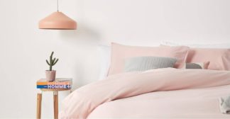 An Image of Alexia 100% Cotton Pair of Pillowcases, Pale Blush