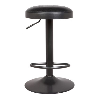 An Image of Terni Bar Stool Black PU Leather Black