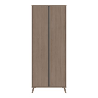 An Image of Jenson 2 Door Wardrobe Dark Grey