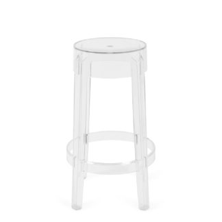 An Image of Kartell Charles Ghost Bar Stool Crystal *Min Qty 2*