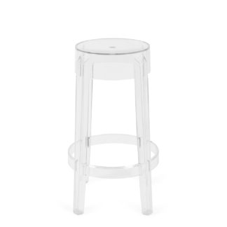 An Image of Kartell Charles Ghost Bar Stool Crystal *Min Qty 2*