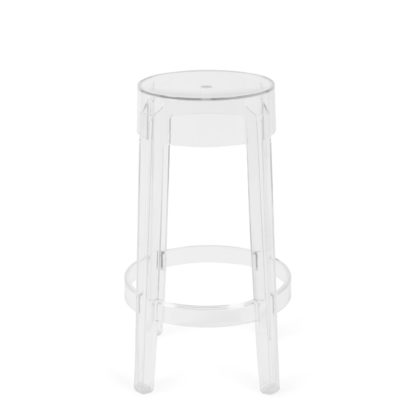 An Image of Kartell Charles Ghost Bar Stool Crystal *Min Qty 2*