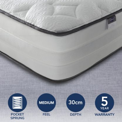 An Image of Silentnight 2000 Pocket Luxury Mattress White