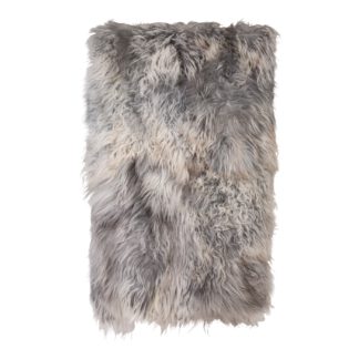 An Image of The Organic Sheep Icelandic Sheepskin Extra Large Rug Natural Grey