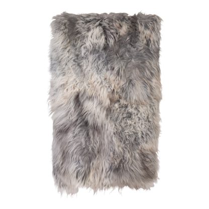 An Image of The Organic Sheep Icelandic Sheepskin Extra Large Rug Natural Grey