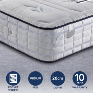 An Image of Pocketo 2000 Cool Blue Mattress White