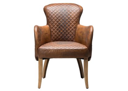 An Image of Timothy Oulton Side Saddle Dining Chair Buckd n Brokn Leather
