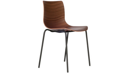 An Image of Case Loku Chair Tubular White Base Oak