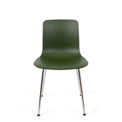 An Image of Vitra Hal Tube Sidechair Chrome/Ivy