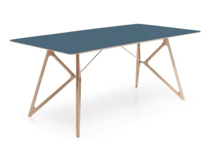 An Image of Gazzda Fawn Tink Table Blue 160cm