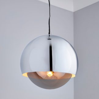 An Image of Lara Ceiling Fitting Chrome Grey