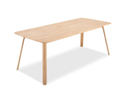 An Image of Gazzda Teska Dining Table Oak 90cm