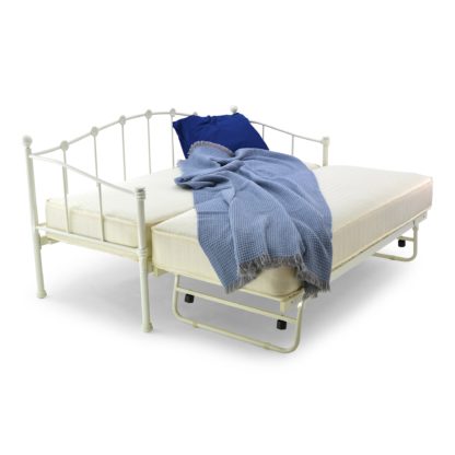 An Image of Paris White Single Day Bed White