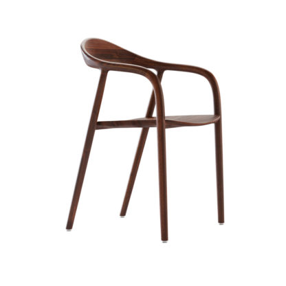 An Image of Artisan Neva Armchair Chair Walnut Wooden Seat