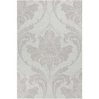 An Image of Zahra Grey Chenille Rug Grey, Brown and Blue