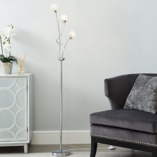 An Image of Portia Acrylic Beaded Floor lamp Chrome