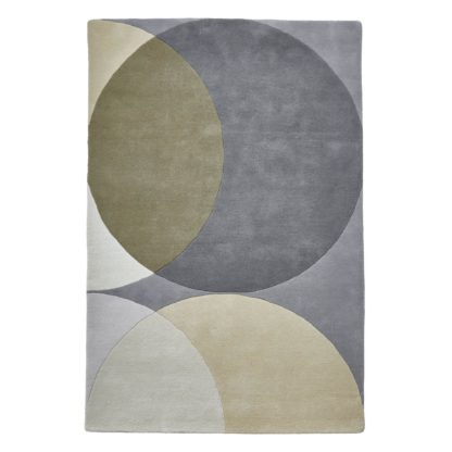 An Image of Grey Geometric Haines Rug Natural
