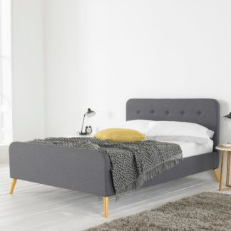 An Image of Renee Bed Frame Oatmeal (Brown)