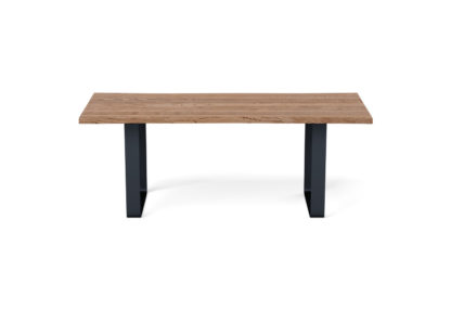 An Image of Heal's Prague Table 180x90cm Natural Oiled Oak Natural Edge Not Filled