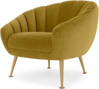 An Image of Primrose Accent Armchair, Vintage Gold Velvet