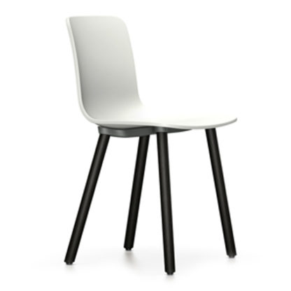 An Image of Vitra Hal Wood Chair 01 Dark Light Oak Legs