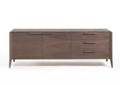 An Image of Porada Atlante 3 Sideboard Walnut & Emperador Marble