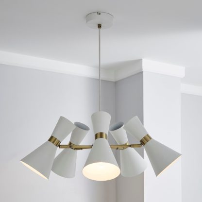 An Image of Archie White 5 Light Ceiling Fitting White