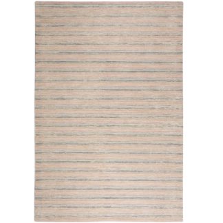 An Image of Maisie Stripe Wool Rug Pink, Yellow and Blue