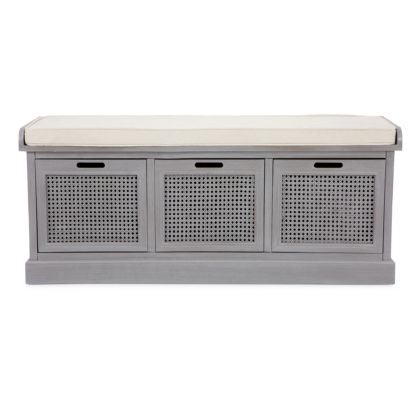 9db2f6ff8be6b7e224b959fbd7b7e10647a0a068e3c429148675b497ee389340-1.jpg An Image of Lucy Cane Grey Storage Bench Grey