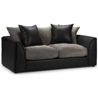 9dcbe9b7d03ec225ce4077a95c6f680ea325651e5eee64a3c86790a38f8f3ad6-1.jpg An Image of Byron 3 Seater Sofa Grey/Black
