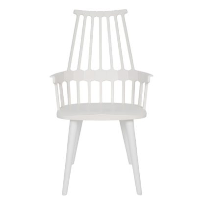 An Image of Kartell Comback Chair White Minimum 2 Chairs