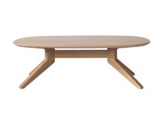 An Image of Case Cross Oak Oval Coffee Table