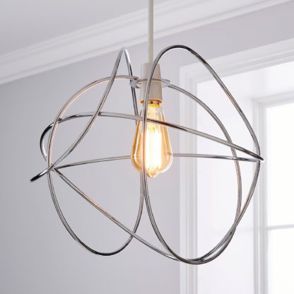 An Image of Marlow Easy Fit Pendant Chrome Chrome
